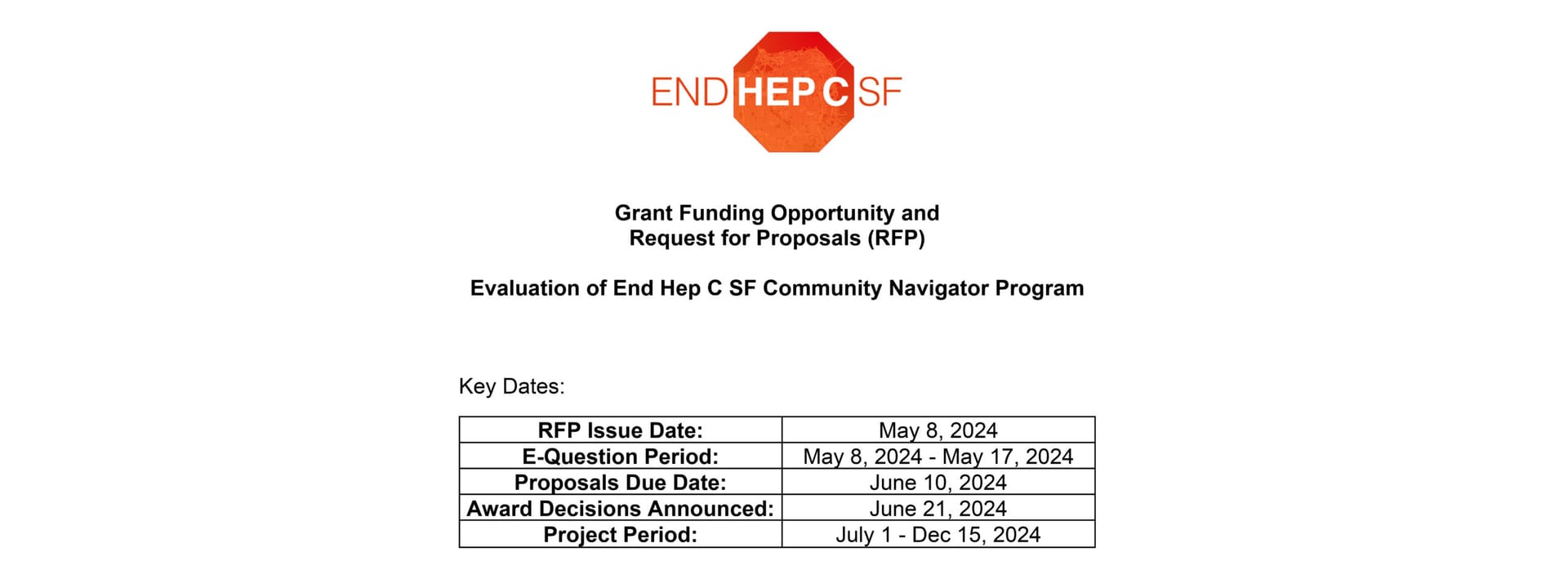 Grant Funding Opportunity and Request for Proposals (RFP) - Evaluation ...